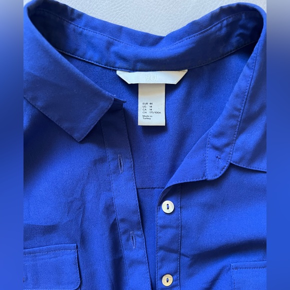 H&M Electric Blue Button Down - Picture 4 of 8
